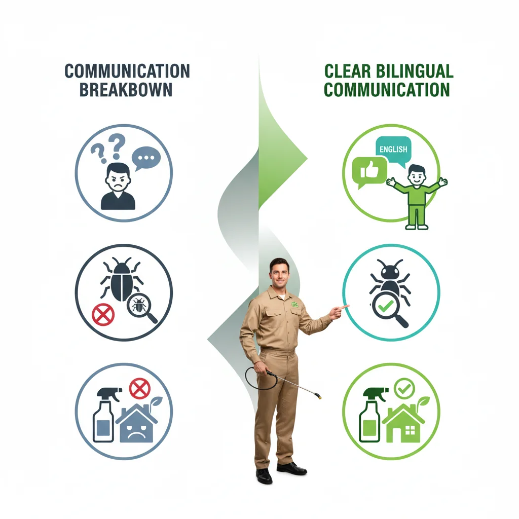 Infographic illustrating the benefits of clear communication in pest control.